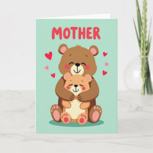 Matte Loving Bear Mother Card