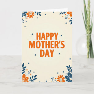 Matte Orange Celebration Card