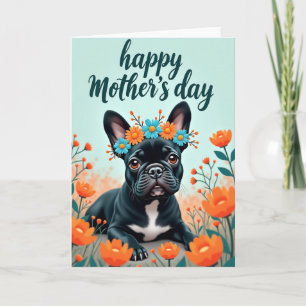 Matte Puppy Floral Friend Card