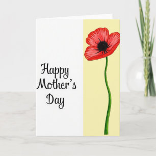 Matte Scarlet Bloom Hello Card