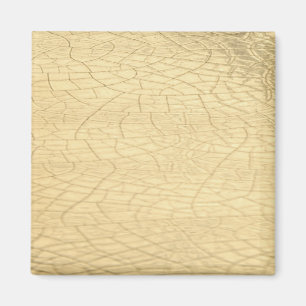 Matted gold stone magnet