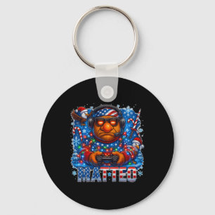 Matteo Meme Italian Brainrot Christmas Usa Flag Ga Key Ring