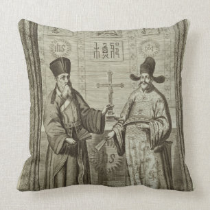 Matteo Ricci (1552-1610) and Paulus Li, from 'Chin Cushion