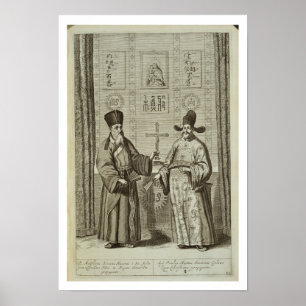 Matteo Ricci (1552-1610) and Paulus Li, from 'Chin Poster