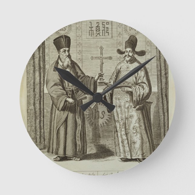 Matteo Ricci (1552-1610) and Paulus Li, from 'Chin Round Clock (Front)