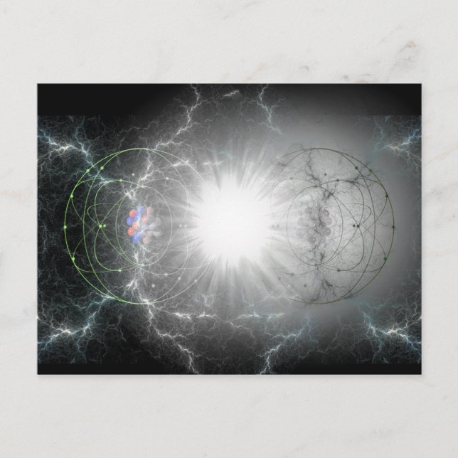 Matter-antimatter collision postcard (Front)