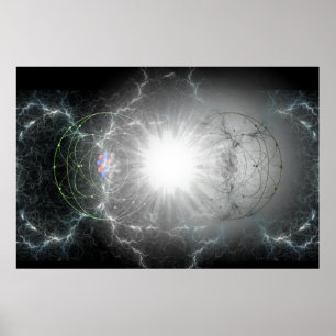 Matter-antimatter collision poster