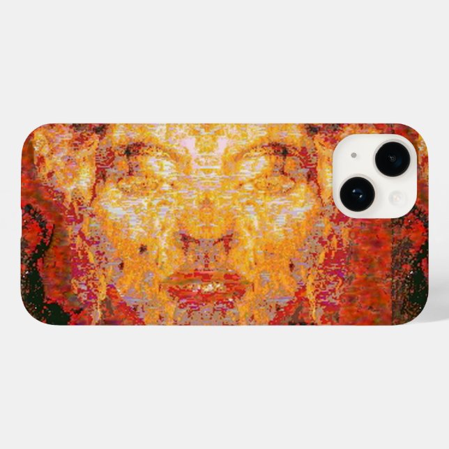 MATTER DOESN'T MATTER Fractal Mask in Red Yellow i Case-Mate iPhone Case (Back (Horizontal))