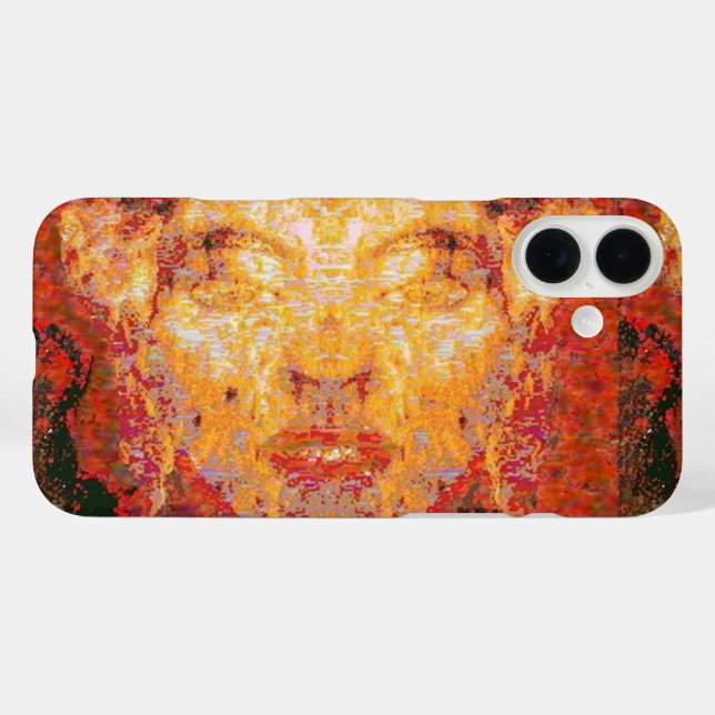 MATTER DOESN'T MATTER Fractal Mask in Red Yellow i Case-Mate iPhone Case (Back (Horizontal))