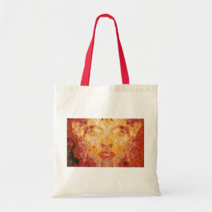 MATTER DOESN'T MATTER Fractal Mask in Red Yellow Tote Bag