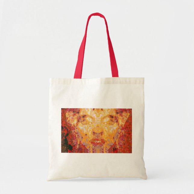 MATTER DOESN'T MATTER Fractal Mask in Red Yellow Tote Bag (Front)