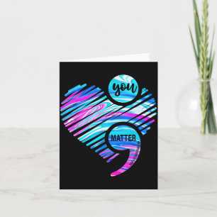Matter Dont Let Story End Prevention Heart Design Card