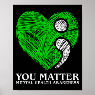 Matter Mental Health Awareness Men Women Ns Boy Poster