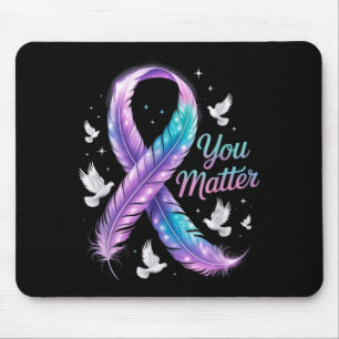 Matter Ribbon Butterfly Awareness Women Men Design Mouse Pad