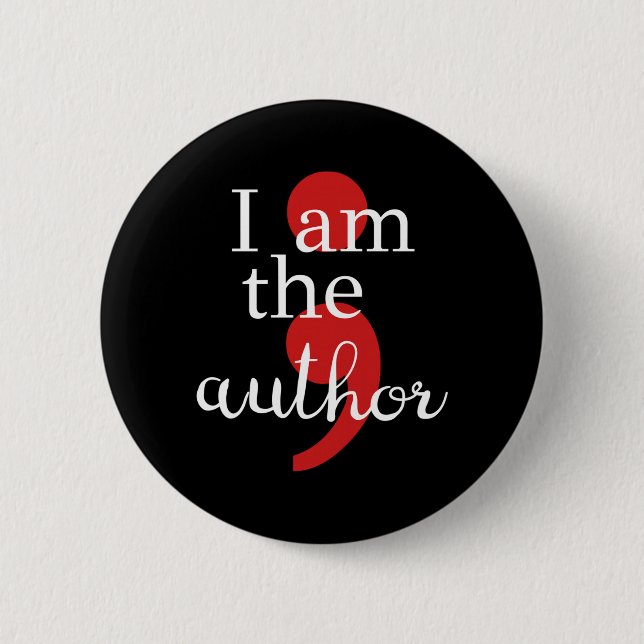 Matter Semicolon Depression Prevention Performance 6 Cm Round Badge (Front)