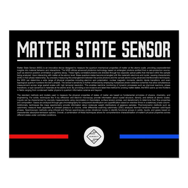 Matter State Sensor Glossy Poster (Front)