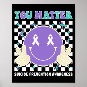 Matter Teal Purple Awareness Mental Health Poster
