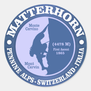 Matterhorn (Alps) Classic Round Sticker