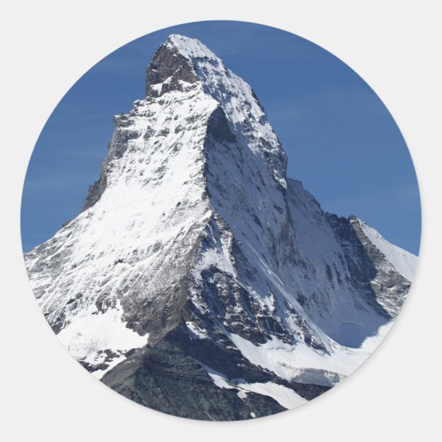 Matterhorn, Alps Classic Round Sticker (Front)