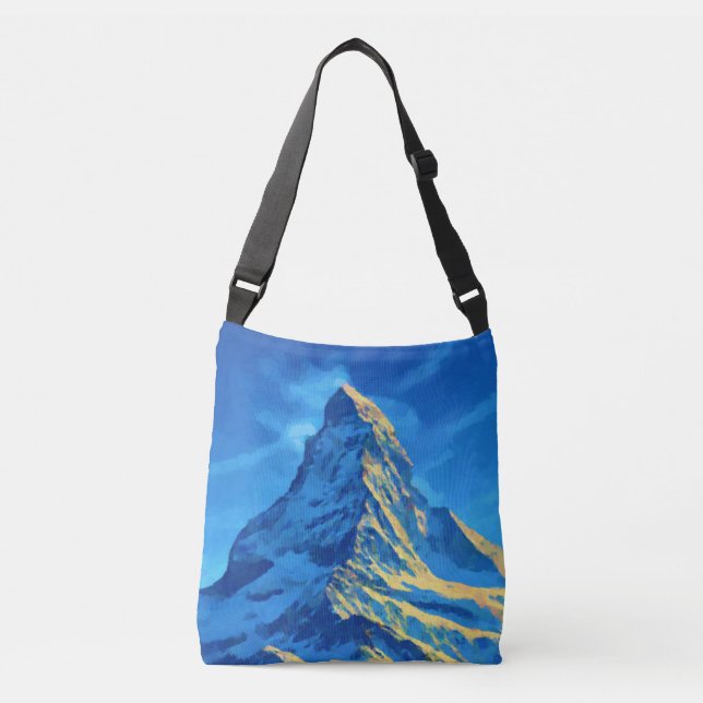 Matterhorn Alps Mountain Crossbody Bag (Front)