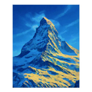 Matterhorn Alps Mountain Poster