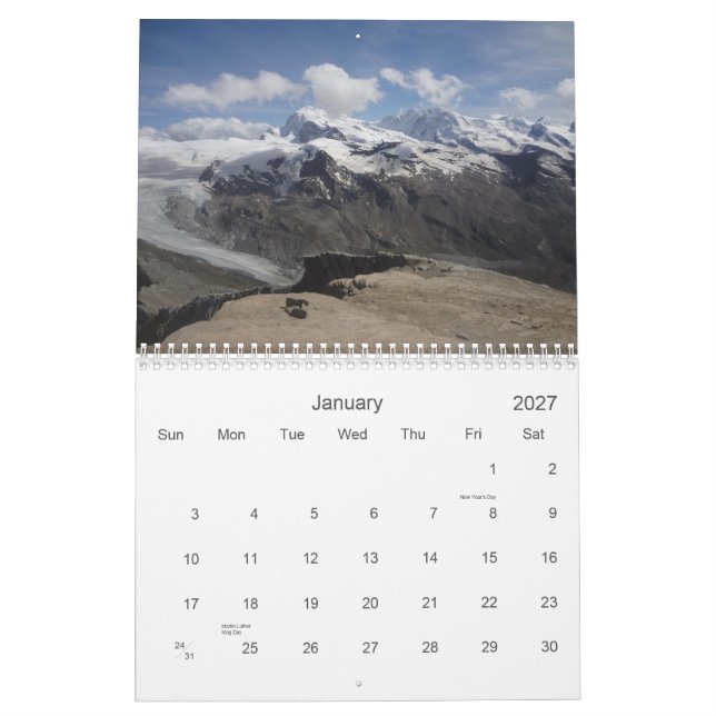 "Matterhorn and Friends" Swiss Alps 2015 Calendar (Jan 2027)