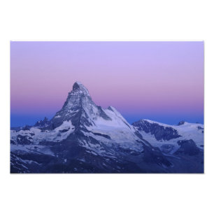 Matterhorn at dawn, Zermatt, Swiss Alps, Photo Print