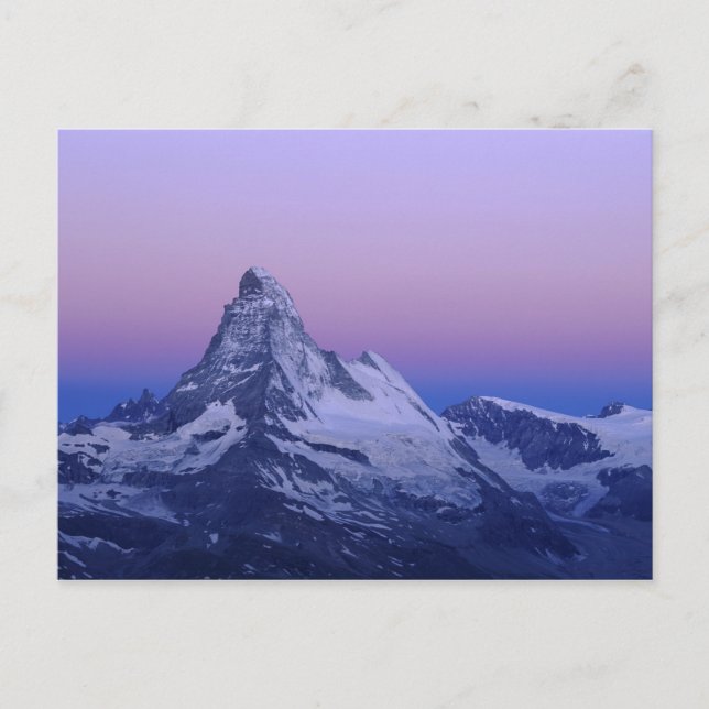 Matterhorn at dawn, Zermatt, Swiss Alps, Postcard (Front)