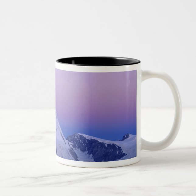 Matterhorn at dawn, Zermatt, Swiss Alps, Two-Tone Coffee Mug (Right)