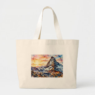 Matterhorn at Sunrise, Large Tote Bag