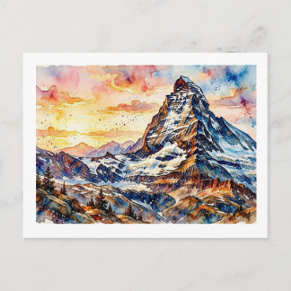 Matterhorn at Sunrise, Postcard