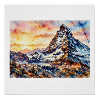 Matterhorn at Sunrise, Poster