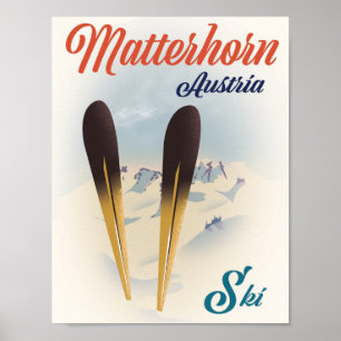 Matterhorn Austria ski poster. Poster