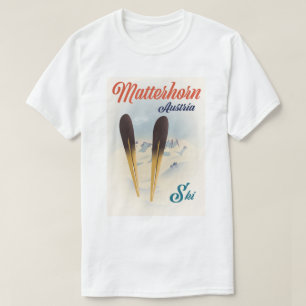 Matterhorn Austria ski poster. T-Shirt