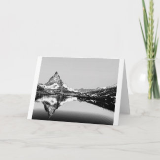 Matterhorn mountain black and white landscape holiday card