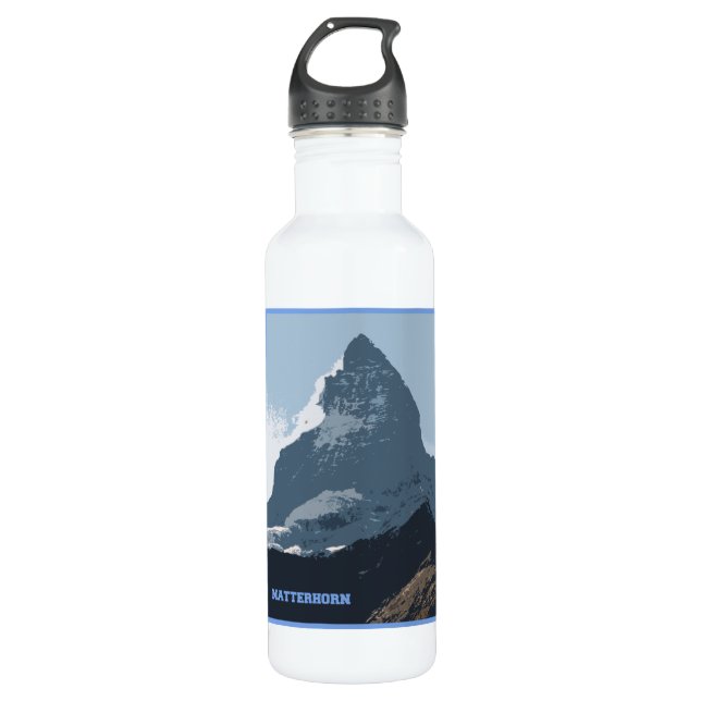 Matterhorn Mountain Design, Switzerland 710 Ml Water Bottle (Front)