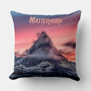 Matterhorn Mountain Europe Alps Switzerland Italy Cushion