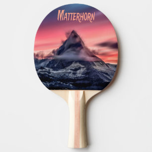 Matterhorn Mountain Europe Alps Switzerland Italy Ping Pong Paddle