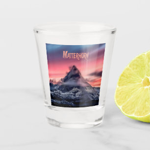 Matterhorn Mountain Europe Alps Switzerland Italy Shot Glass