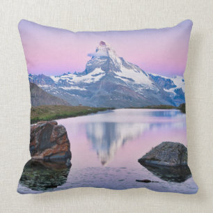 Matterhorn mountain in Zermatt, Switzerland Cushion