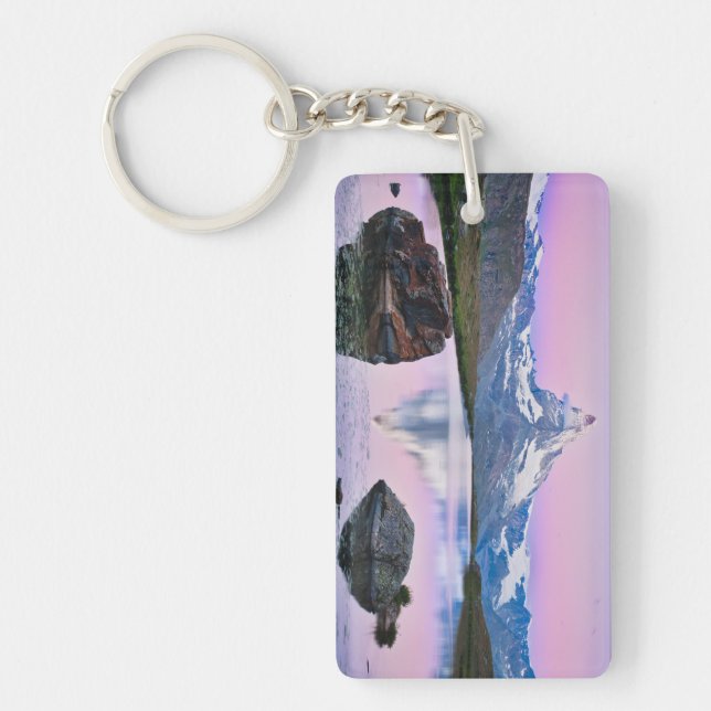 Matterhorn mountain in Zermatt, Switzerland Key Ring (Front)