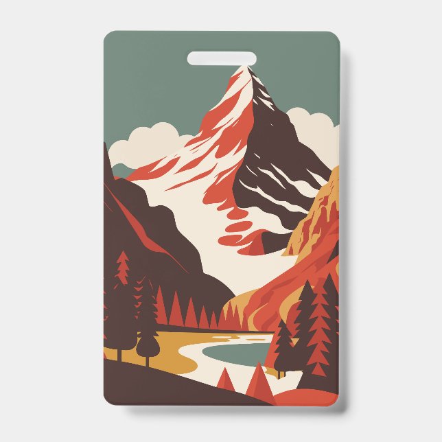 Matterhorn Mountain landscape ID Badge (Front)