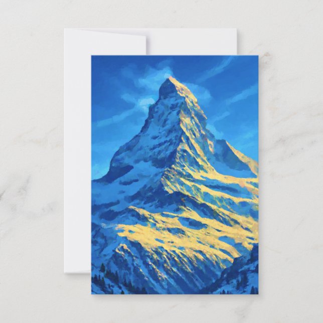 Matterhorn Mountain Switzerland RSVP Card (Front)