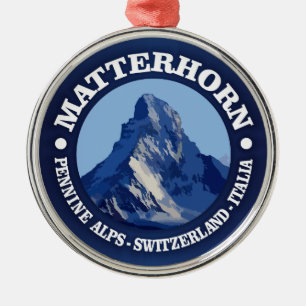 Matterhorn (rd) metal ornament