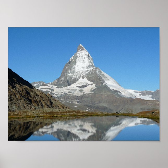 Matterhorn Riffelsee Swiss Alps Poster (Front)
