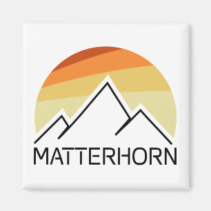 Matterhorn Switzerland Italy Retro Magnet