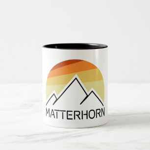 Matterhorn Switzerland Italy Retro Two-Tone Coffee Mug