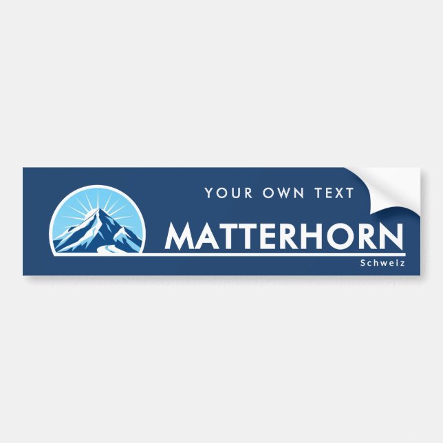 Matterhorn Switzerland mountain Bumper Sticker (Front)