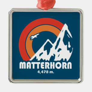 Matterhorn Switzerland Sun Eagle Metal Ornament