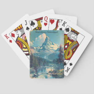 Matterhorn Switzerland Swiss Alps Vintage  Playing Cards